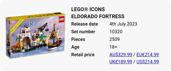 10320 LEGO Icons Eldorado Fortress Retiring LEGO Sets 2024 Brick Banter