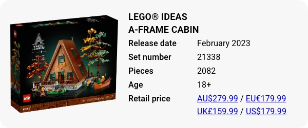 21338 LEGO Ideas A-Frame Cabin Retiring LEGO Sets 2024 Brick Banter