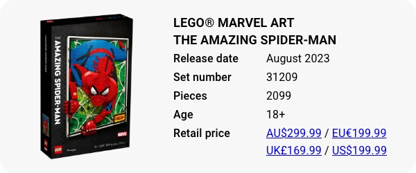 31209 LEGO Marvel Art The Amazing Spider-Man Retiring LEGO Sets 2024 Brick Banter