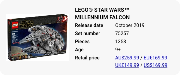 75257 LEGO Star Wars Millennium Falcon Retiring LEGO Sets 2024 Brick Banter