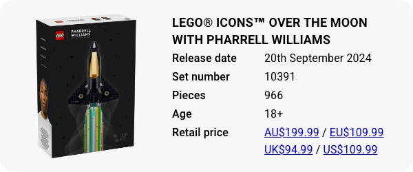 LEGO® ICONS™ Over the Moon with Pharrell Williams 10391 September 2024