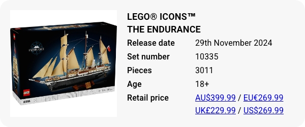 LEGO® ICONS™ The Endurance 10335 November 2024