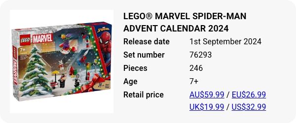 LEGO® Marvel Spider-Man Advent Calendar 2024 76293 September 2024