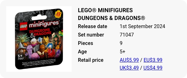 LEGO® Minifigures Dungeons & Dragons® 71047 September 2024