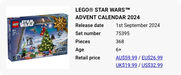 LEGO® Star Wars™ Advent Calendar 2024 75395 September 2024