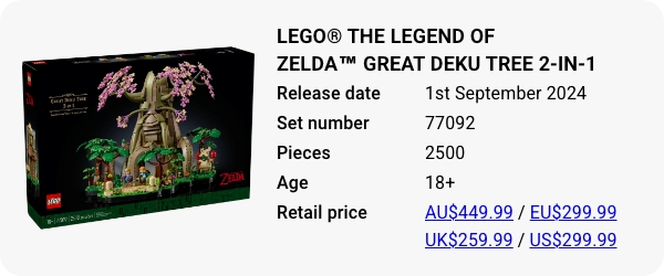 LEGO® The Legend of Zelda™ Great Deku Tree 2-in-1 77092 September 2024