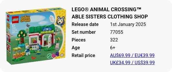 LEGO® Animal Crossing™ Able Sisters Clothing Shop 77055 January 2025 - W