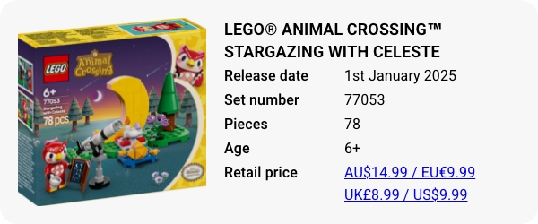 LEGO® Animal Crossing™ Stargazing with Celeste 77053 January 2025 - W