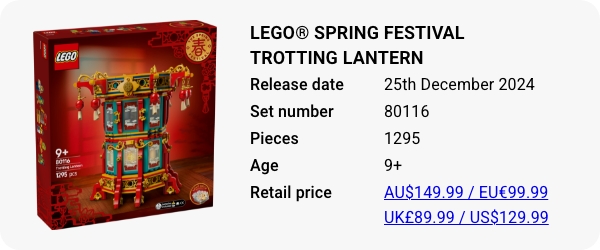 LEGO® Spring Festival Trotting Lantern 80116 December 2024 - W