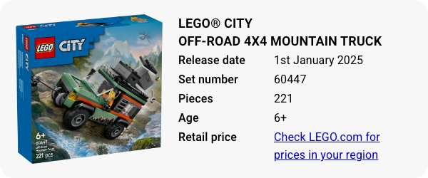 LEGO® City Off-Road 4x4 Mountain Truck 60447 January 2025 - W