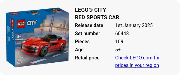 LEGO® City Red Sports Car 60448 January 2025 - W