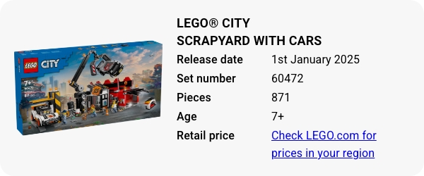 LEGO® City Scrapyard with Cars 60472 January 2025 - W