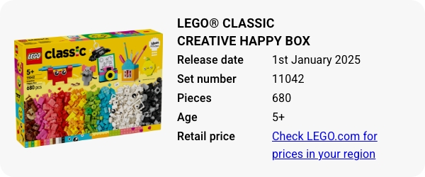 LEGO® Classic Creative Happy Box 11042 January 2025 - W