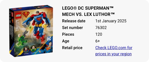 LEGO® DC Superman™ Mech vs. Lex Luthor™ 76302 January 2025 - W