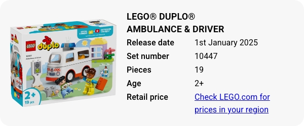 LEGO® DUPLO® Ambulance & Driver 10447 January 2025 - W