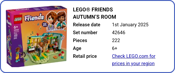 LEGO® Friends Autumn’s Room 42646 January 2025 - B