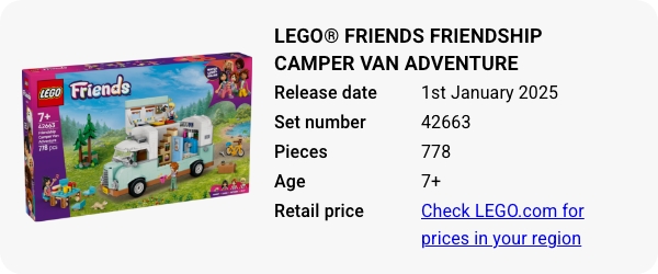 LEGO® Friends Friendship Camper Van Adventure 42663 January 2025 - W