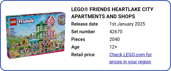 LEGO® Friends Heartlake City Apartments and Shops 42670 January 2025 - B