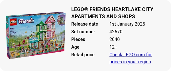 LEGO® Friends Heartlake City Apartments and Shops 42670 January 2025 - W