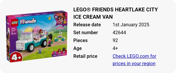 LEGO® Friends Heartlake City Ice Cream Van 42644 January 2025 - W