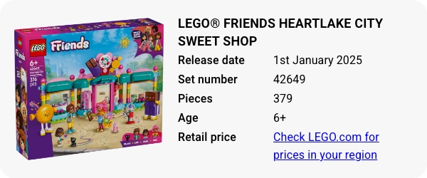 LEGO® Friends Heartlake City Sweet Shop 42649 January 2025 - W