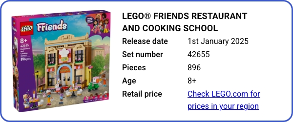 LEGO® Friends Restaurant and Cooking School 42655 January 2025 - B