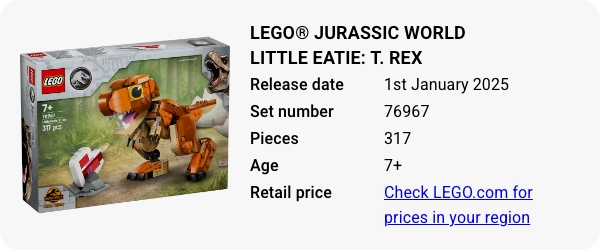 LEGO® Jurassic World Little Eatie- T. rex 76967 January 2025 - W