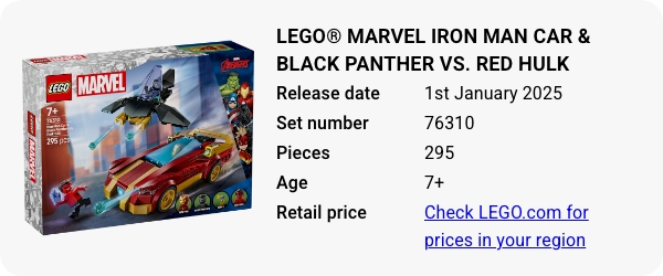 LEGO® Marvel Iron Man Car & Black Panther vs. Red Hulk 76310 January 2025 - W