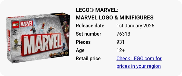 LEGO® Marvel- MARVEL Logo & Minifigures 76313 January 2025 - W