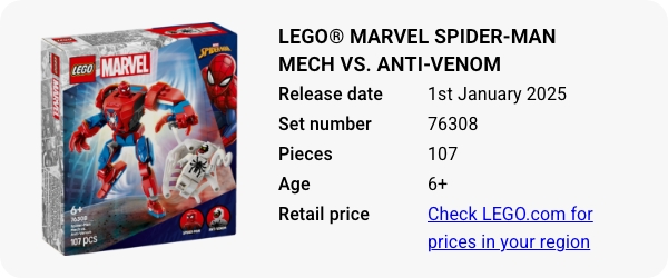 LEGO® Marvel Spider-Man Mech vs. Anti-Venom 76308 January 2025 - W