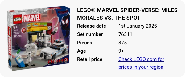 LEGO® Marvel Spider-Verse- Miles Morales vs. The Spot 76311 January 2025 - W