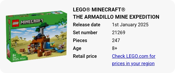 LEGO® Minecraft® The Armadillo Mine Expedition 21269 January 2025 - W