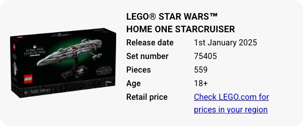 LEGO® Star Wars™ Home One Starcruiser 75405 January 2025 - W