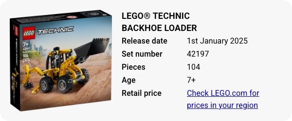 LEGO® Technic Backhoe Loader 42197 January 2025 - W