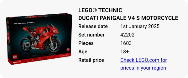 LEGO® Technic Ducati Panigale V4 S Motorcycle 42202 January 2025 - W