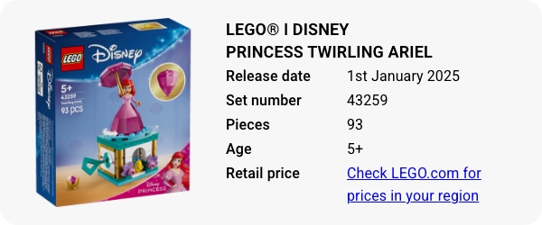 LEGO® ǀ Disney Princess Twirling Ariel 43259 January 2025 - W