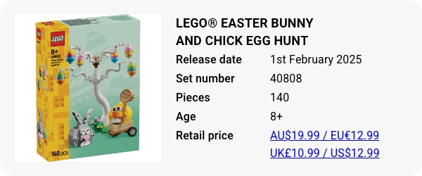 40808 - LEGO® Easter Bunny and Chick Egg Hunt - February 2025 - W