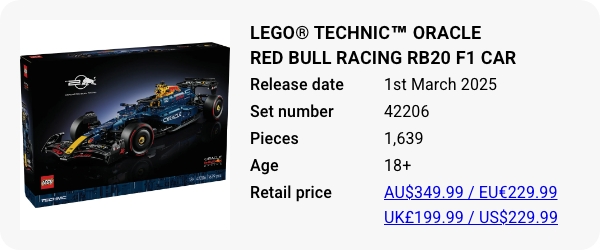 42206 - LEGO® Technic™ Oracle Red Bull Racing RB20 F1 Car - March 2025 - W