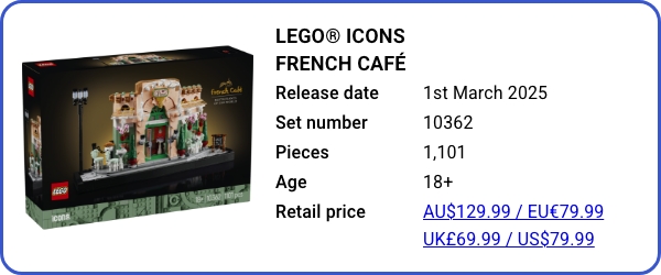 LEGO Icons French Café - 10362 - March 2025