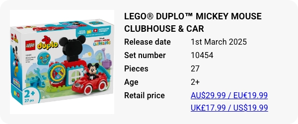 10454 LEGO® DUPLO™ Mickey Mouse Clubhouse & Car - March 2025 - W