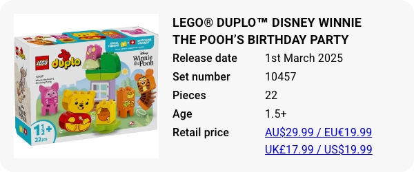 10457 LEGO® DUPLO™ Disney Winnie the Pooh’s Birthday Party - March 2025 - W