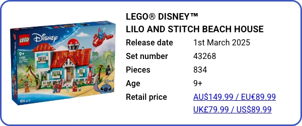 43268 LEGO Disney Lilo and Stitch Beach House - March 2025 - B