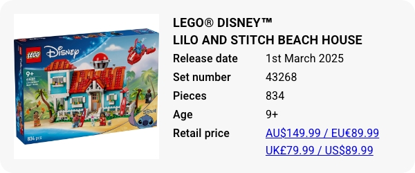 43268 LEGO Disney Lilo and Stitch Beach House - March 2025 - W