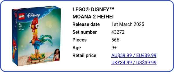 43272 LEGO Disney Moana 2 Heihei - March 2025