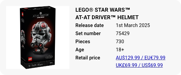 75429 LEGO® Star Wars™ AT-AT Driver™ Helmet - March 2025 - W