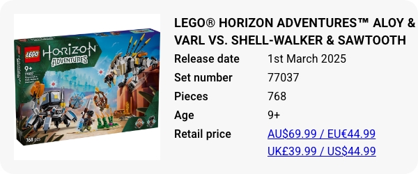 77037 LEGO® Horizon Adventures™ Aloy & Varl vs. Shell-Walker & Sawtooth - March 2025 - W