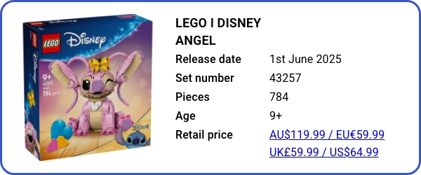 43257 LEGO Disney Angel June 2025 - B