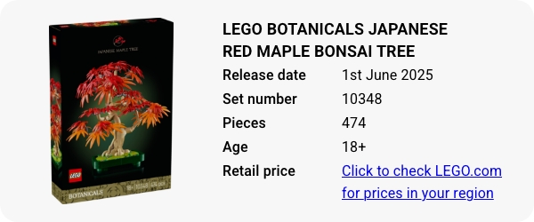 10348 LEGO Botanicals Japanese Red Maple Bonsai Tree