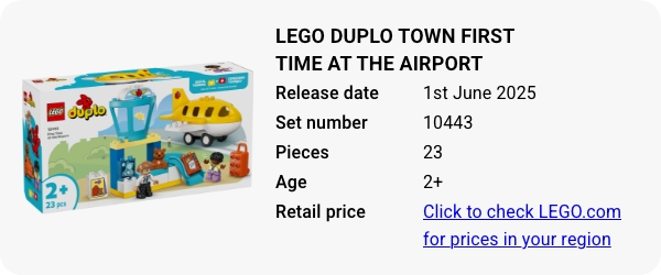 10443 LEGO DUPLO Town First Time at the Airport June 2025