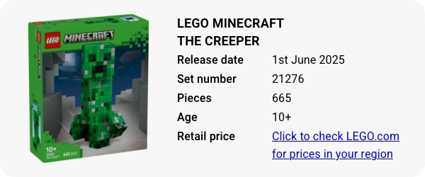 21276 LEGO Minecraft The Creeper June 2025